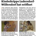 Kinderkrippe Ludersdorf-Wilfersdorf hat eröffnet – meine Woche – Nr. 03 – 14./15. Jänner 2015